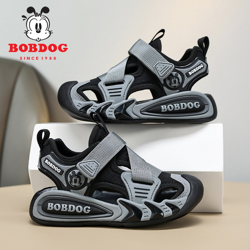 巴布豆男童包头凉鞋2026夏季新款小中大童软底防滑溯溪儿童沙滩鞋