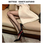 黑色尖头红底高跟鞋 职业工作鞋 2024早春新款 真皮性感细跟浅口单鞋