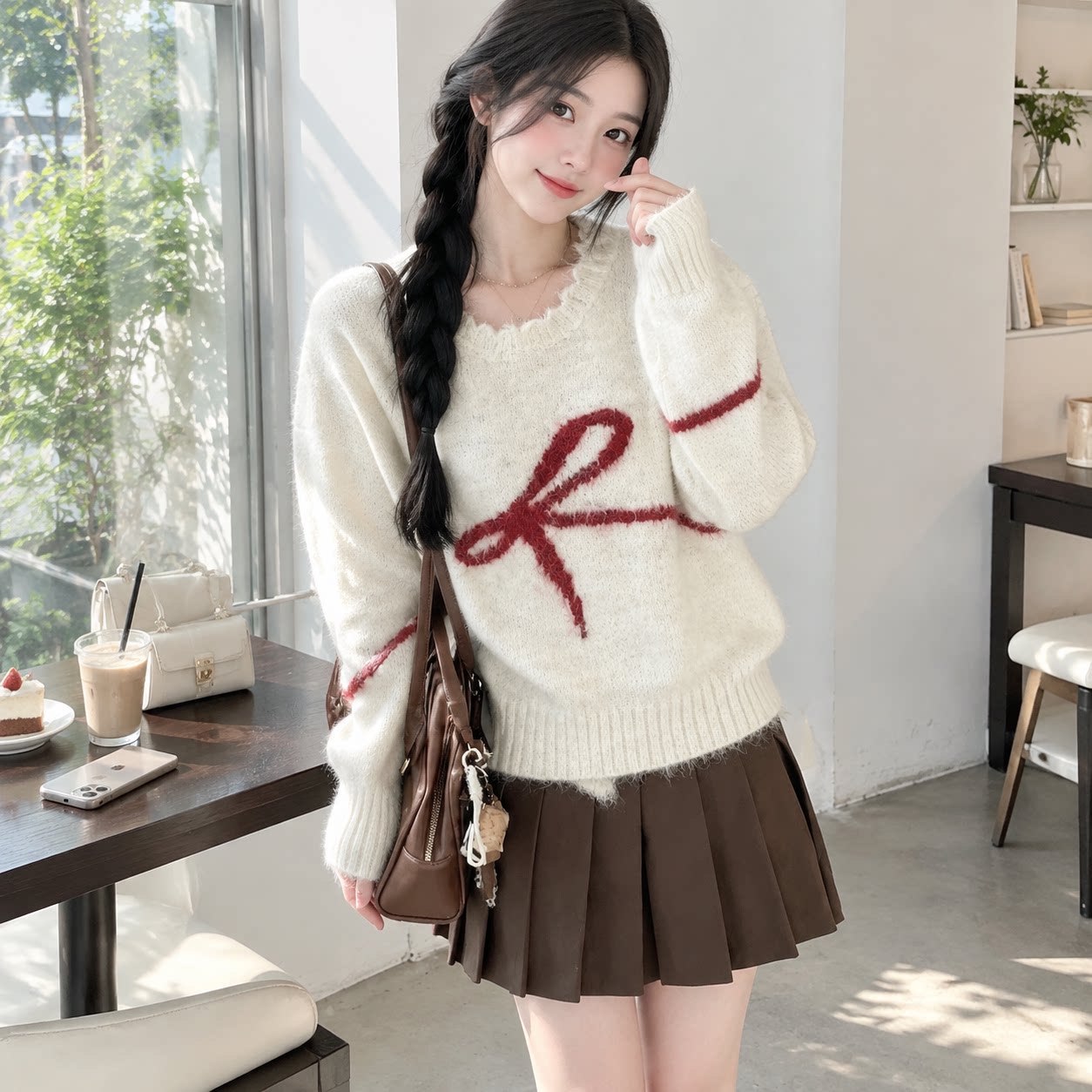 慵懒风显瘦加厚保暖毛衣女