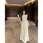 木耳边辣妹美背短款抹胸背心女夏季休闲套装高腰阔腿长裤子两件套