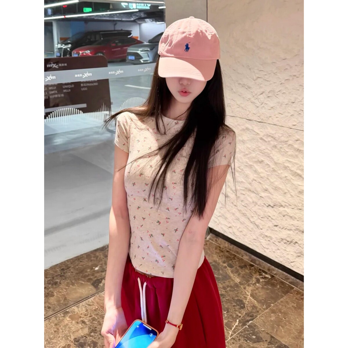 复古碎花短袖显瘦T恤女春夏