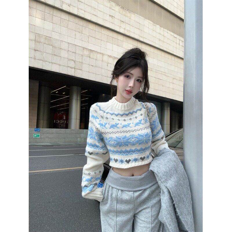 A6556形状短款毛衣长袖时尚休闲