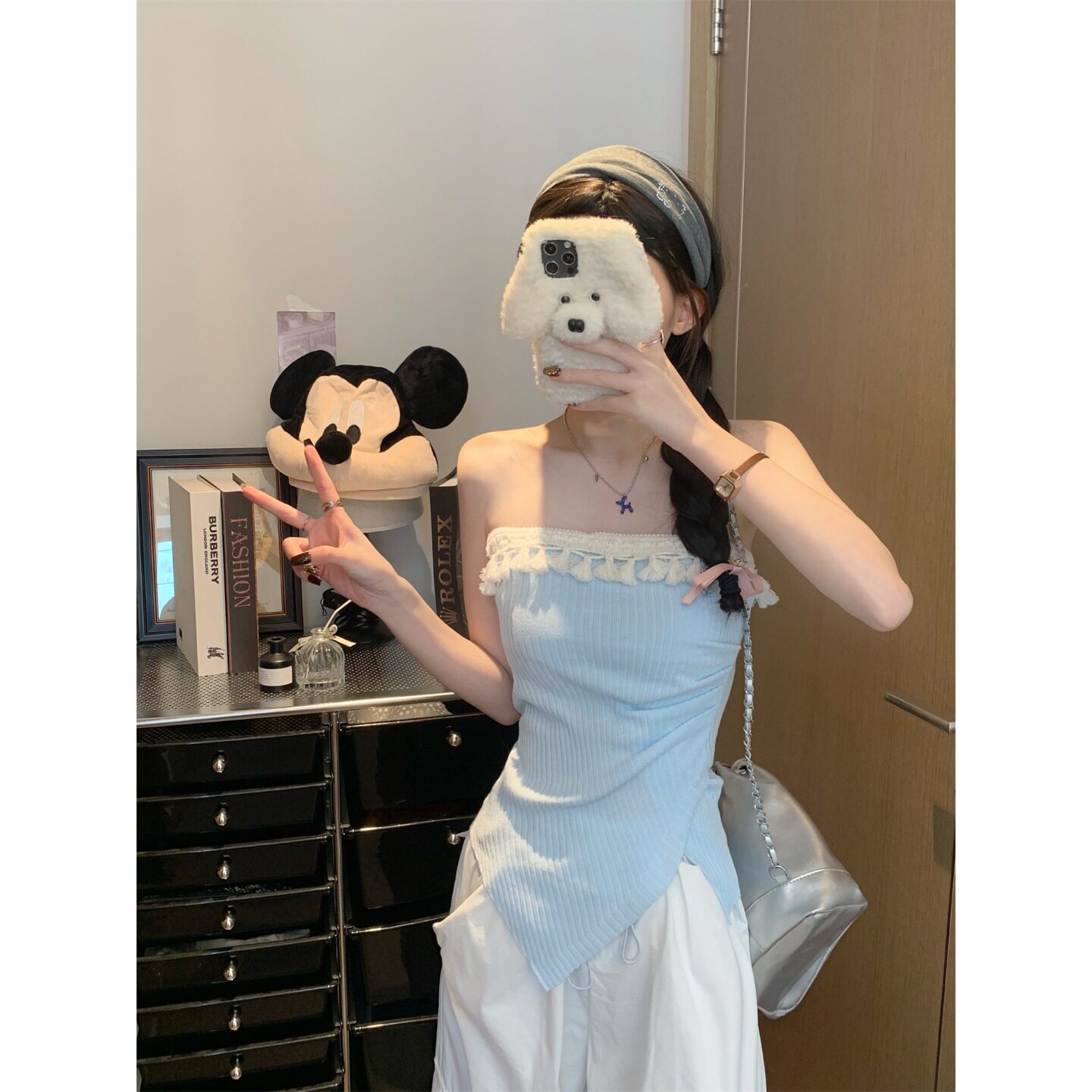 波西米亚流苏抹胸吊带背心