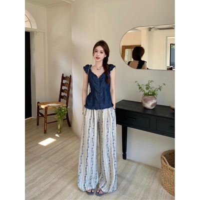 超仙复古一字肩衬衫女夏季