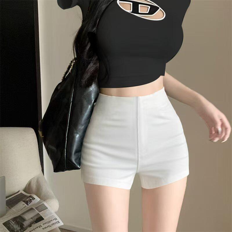 下半身失踪白色西装短裤女夏季高腰裤子外穿打底辣妹热裤子小个子