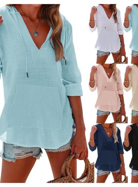 Women BathingSuit Bikini Swimsuit Coverup Beach hooded Shirt