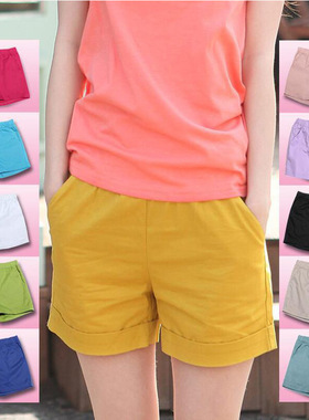 summer beach ladies shorts for women short pants纯棉短裤女夏