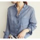 Sleeve Linen Cotton Shirt Long Thin 宽松薄衬衫 Loose 棉麻长袖