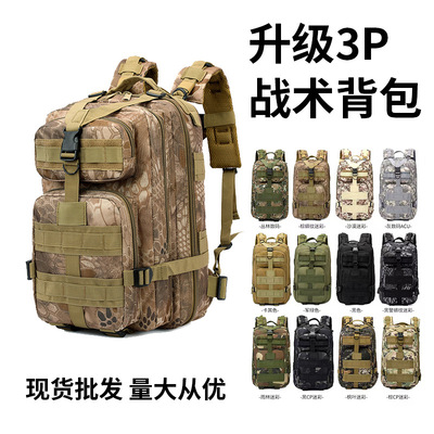 户外登山包双肩包迷彩3P战术背包