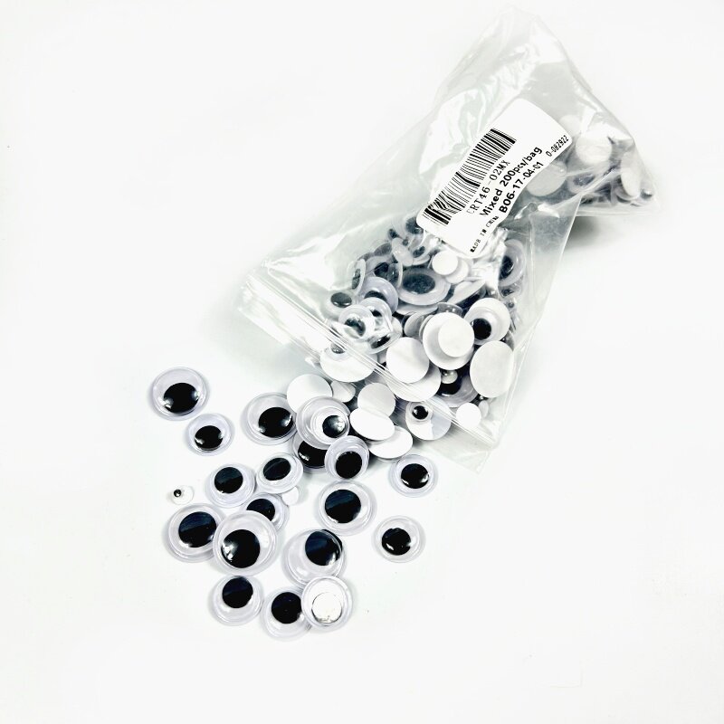 眼睛贴纸材料动物眼睛活动黑白眼珠贴幼儿园手工创意diy制作工具