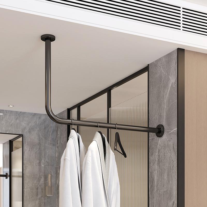 酒店不锈钢挂衣杆L型挂衣架