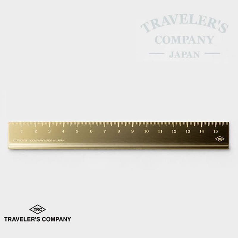 TRC TRAVELER'S COMPANY BRASS复古黄铜直尺办公用经典尺15cm正品