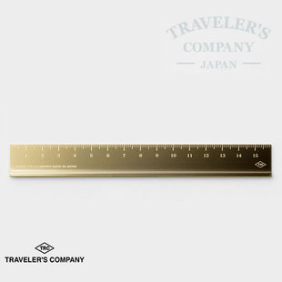 TRAVELER 尺15cm正品 BRASS复古黄铜直尺办公用经典 COMPANY TRC