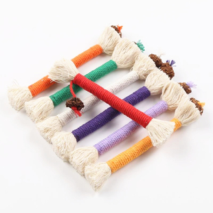 【多省包邮】猫玩具猫咪咬咬绳棉绳虫瘿果自嗨解闷磨牙棒小号咬绳