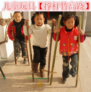 幼儿园/儿童竹玩具竹竿高跷撑杆竹制高跷 教学游戏器具安吉游戏