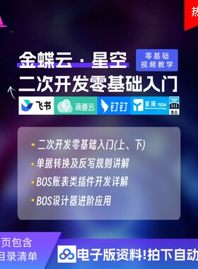 金蝶-云星空BOS二次开发零基础入门BOS账表类插件开发详解BOS