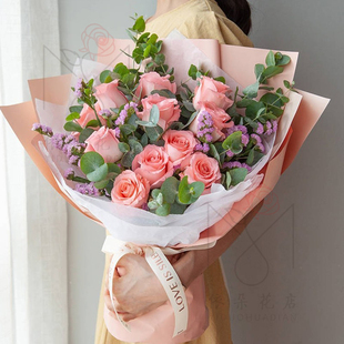 北京上海杭州同城配送鲜花速递花店红玫瑰花束送女友老婆生日礼物