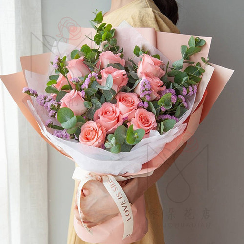 北京上海杭州同城配送鲜花速递花店红玫瑰花束送女友老婆生日礼物