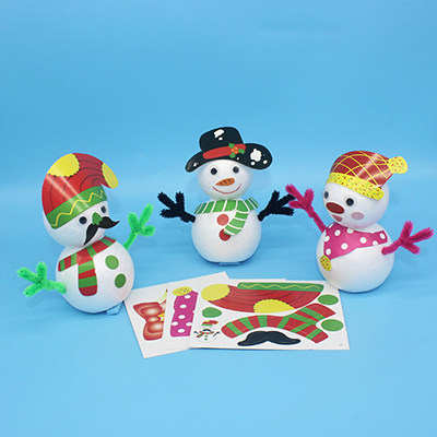圣诞节手工雪人3个装diy材料包幼儿园创意儿童益智美劳制作自制