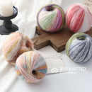 段染渐变色真丝马海毛毛线小云团腊肠围巾线手工编织披肩毛衣线团