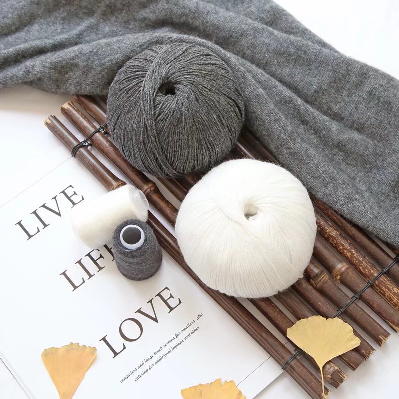 羊绒线手编机织毛衣貂绒