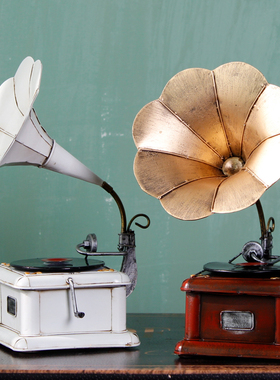 老式大号复古风酒吧摄影黑胶模型