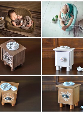 新生儿摄影道具百天宝宝摄影用品婴儿摄影小茶几宝贝拍照相小桌子