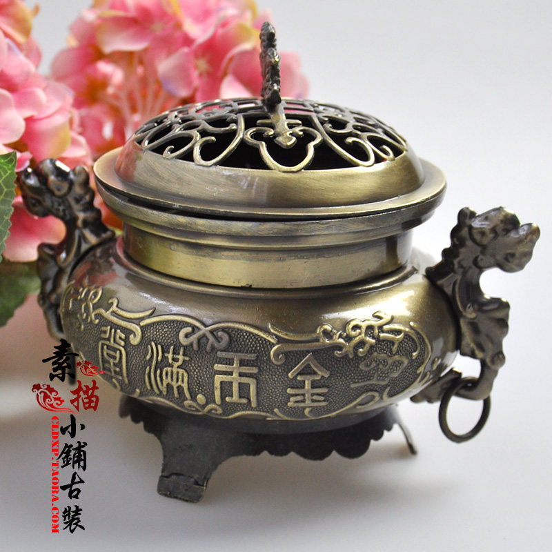 仿古香炉摆件影楼古装婚纱摄影写真泪红妆追鱼拍摄道具檀香炉