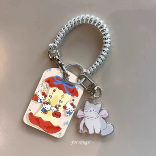 苹果核转转kt水滴门禁小卡nfc感应卡保护套可爱卡通挂件包防丢绳