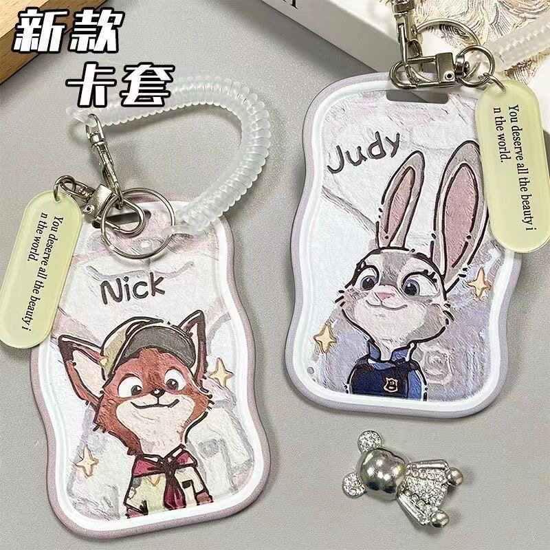 朱迪尼克油画学生滑盖卡套饭卡公交卡身份证件保护套门禁校园卡