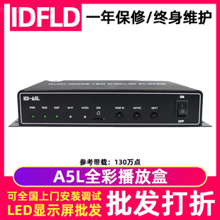 灰度HD A5L全彩电子屏wifi网口控制器室内led显示屏广告屏播放盒