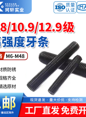 8.8级高强度牙条12.9级丝杆10.9级通丝螺柱6M8M10M12M14M16M20M24