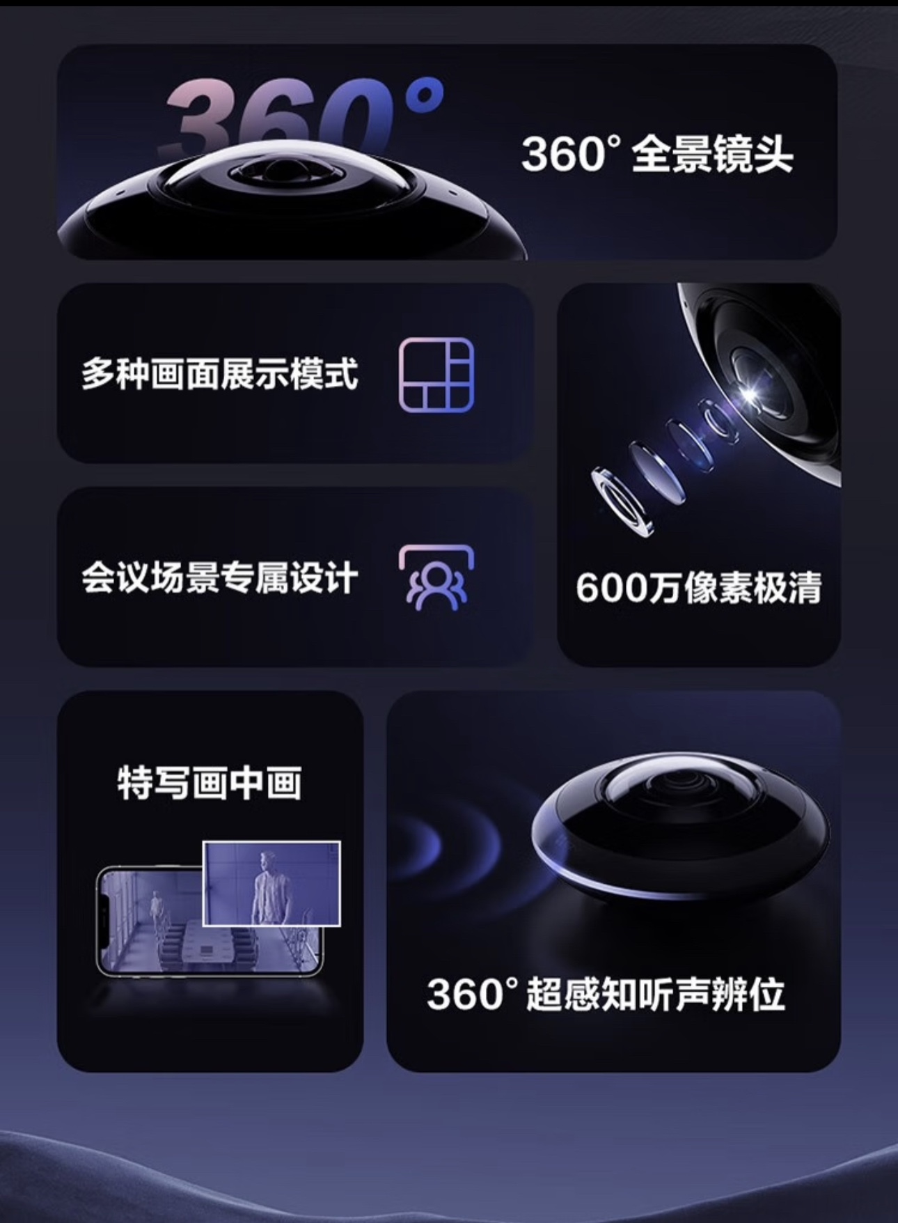 萤石C6P全景鱼眼网络监控摄像机