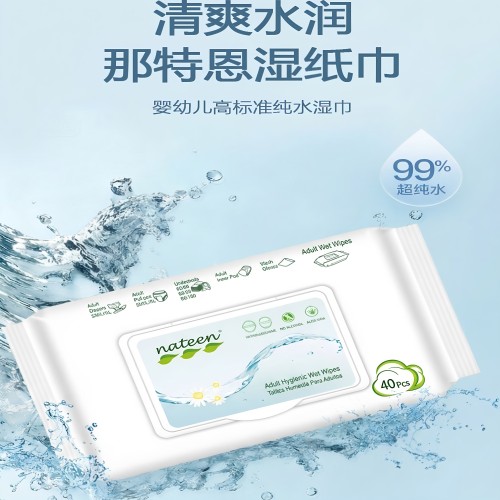 那特恩超纯水湿巾40片婴儿成人