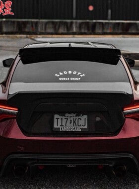 CAMBERGANG恐高症hellaflush后档后窗贴汽车贴纸SADBOYZ改装车贴