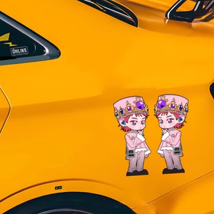 Q版 贴 权志龙BIGBANG汽车贴POWER周边贴纸防水电脑机箱摩托车个性