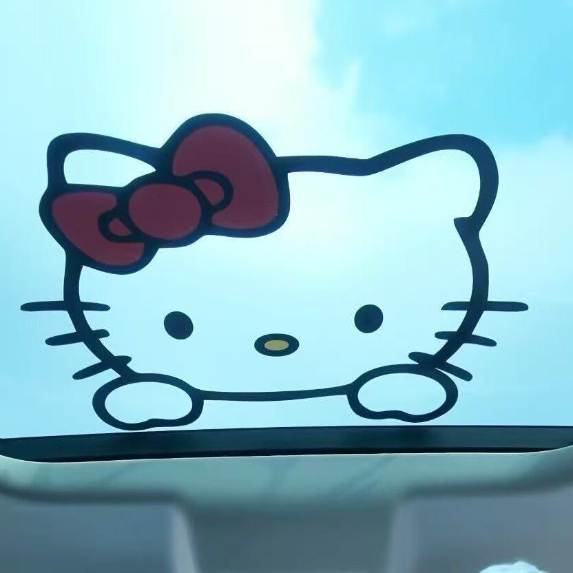 HelloKitty猫凯蒂猫天窗贴纸墙贴儿童卧室房床头窗贴门贴车窗