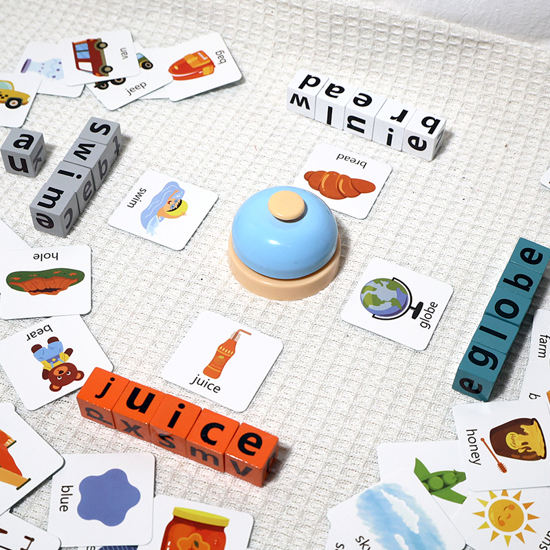 儿童英语字母积木自然拼读桌游