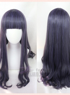 飞炫 魔卡少女樱 大道寺知世 紫黑灰色 知世 歌唱家 cosplay假发
