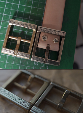 2022新款钱冢手工纯铜精雕复古欧式美鞍牛皮腰带皮带男士真皮配饰