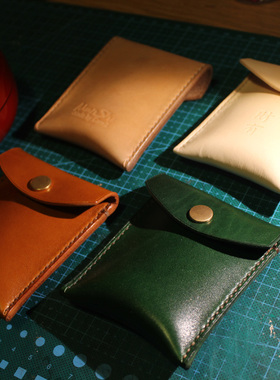 原创手工头层牛皮迷你mini立体造型零钱包硬币包男女小钱包包中包