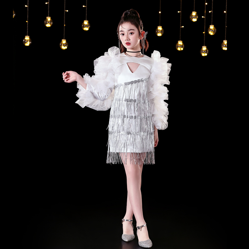 女童时尚高级感礼服主持人演出服