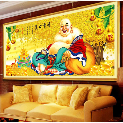 十字绣弥勒佛笑口常开客厅