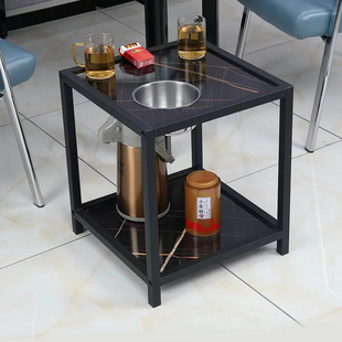 麻将机钢木茶几茶水架麻将馆房间桌旁小边几棋牌室专用双层台球厅