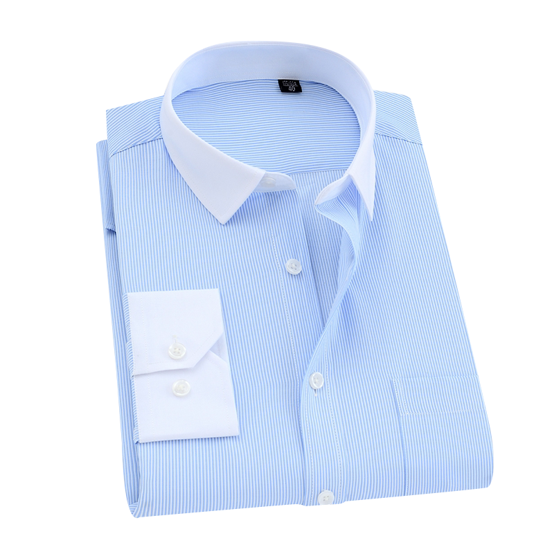 工作服长袖衬衫定制logo刺绣