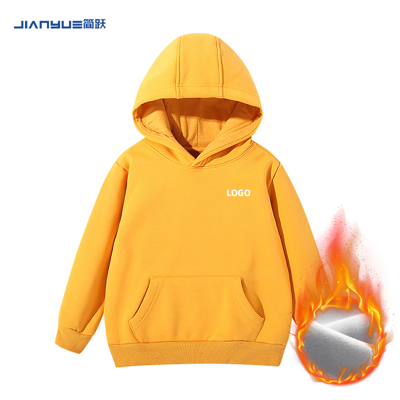 定制卫衣印logo儿童小学生运动会班服加绒加厚亲子装定制图片印字