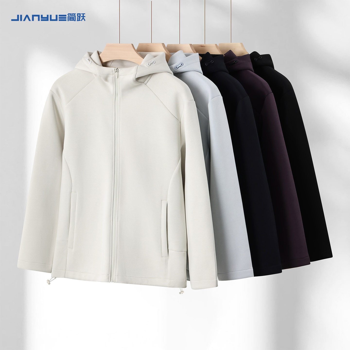 高领拉链卫衣定制工服印logo图案