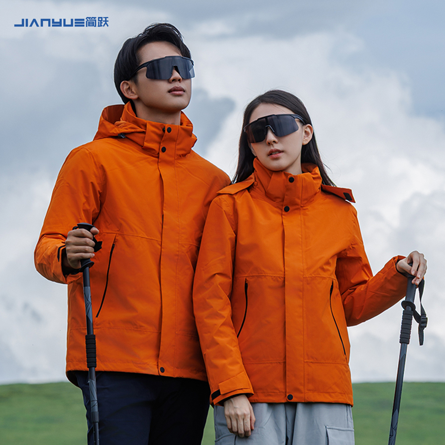 两件套抓绒冲锋衣定制工作服外套