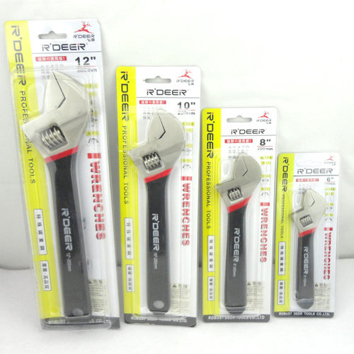 香港飞鹿活动扳手8寸带刻度活络