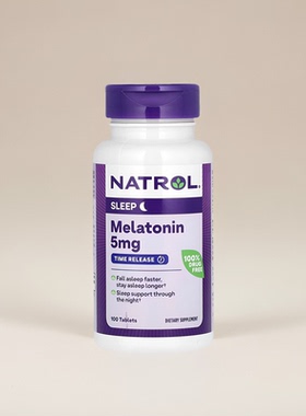 NATROL退褪黑素Melatonin退褪黑素缓释深度安助睡眠5mg